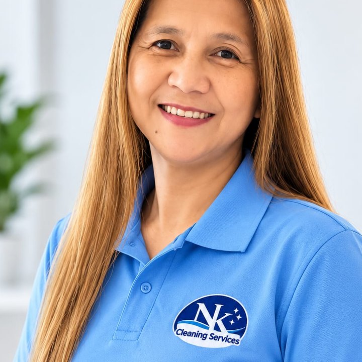 NK Cleaning Services maid in uniform, Dubai