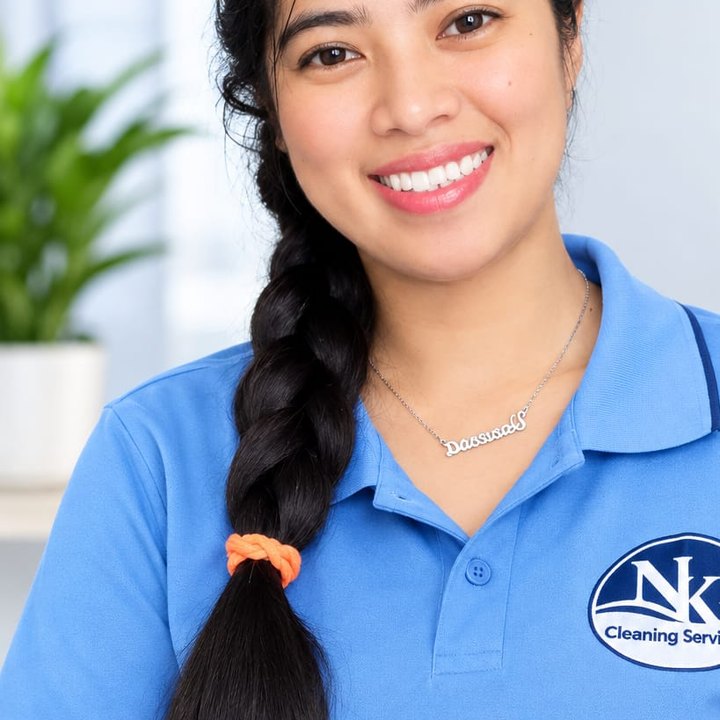 NK Cleaning Services cleaner in uniform, Dubai maid service